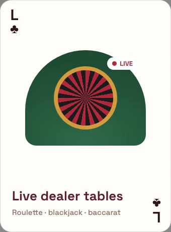 Live dealer tables